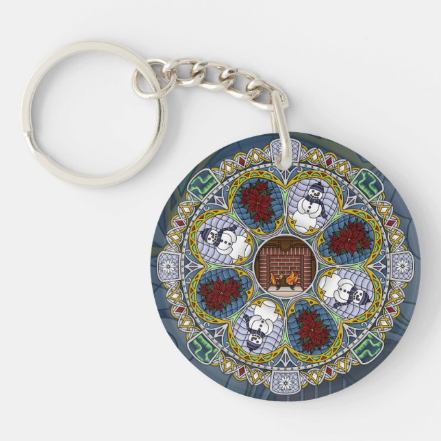 Winter Nouveau Acrylic Keychain (Framsidan)
