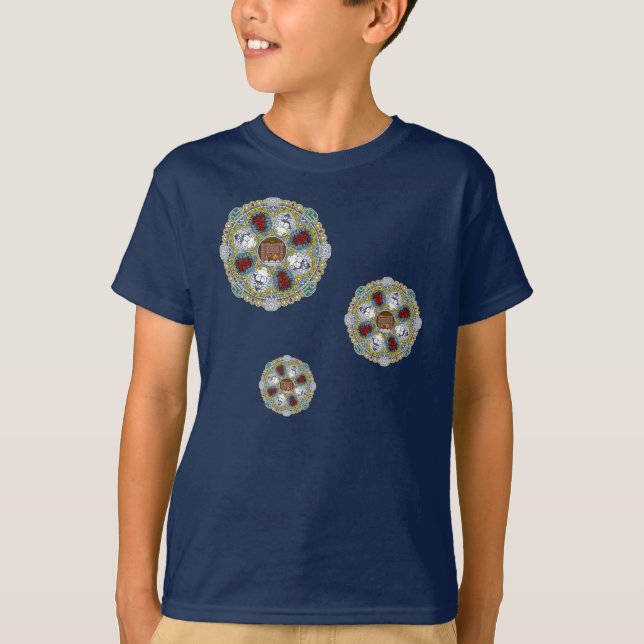 Winter Nouveau Barn och Baby Mörk Shirt Tee Shirt (Framsida)
