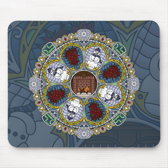 Winter Nouveau Mousepad Musmatta (Framsidan)