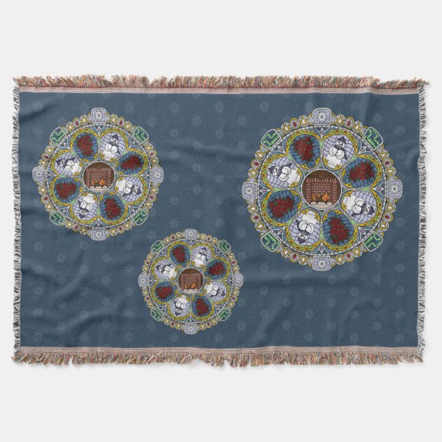 Winter Nouveau Throw Blanket Mysfilt (Framsidan)