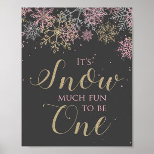 Winter Oenderland Snö har mycket roligt att vara e Poster