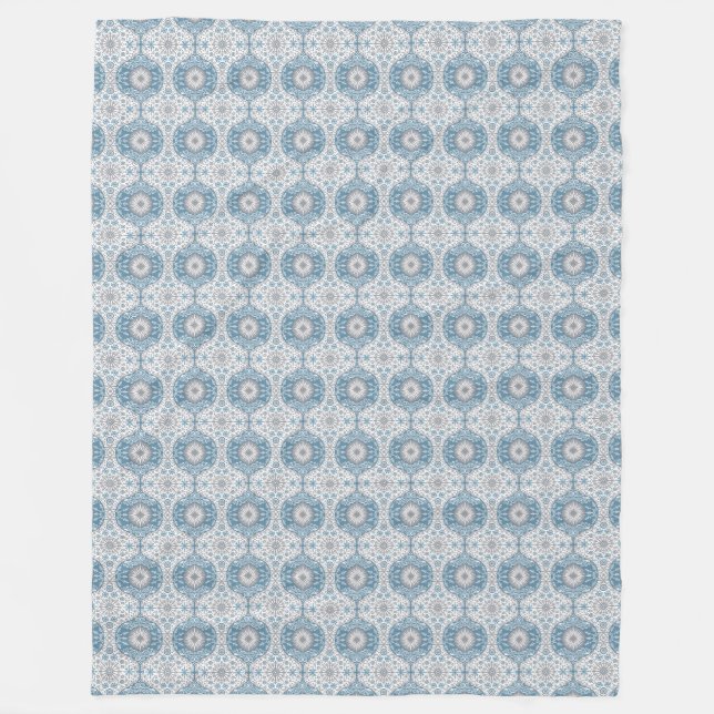 Winter Ogee Mönster Fleece Blanket (Framsidan)