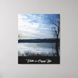 WINTER ON CAYUGA SJÖ CANVASTRYCK