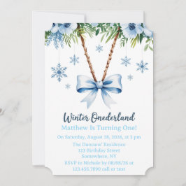 Winter Onderland Boys 1:a. Födelsedagsfest Inbjudningar