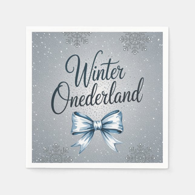 Winter Onderland Boys 1:a. Födelsedagsfest Pappersservett (Framsidan)