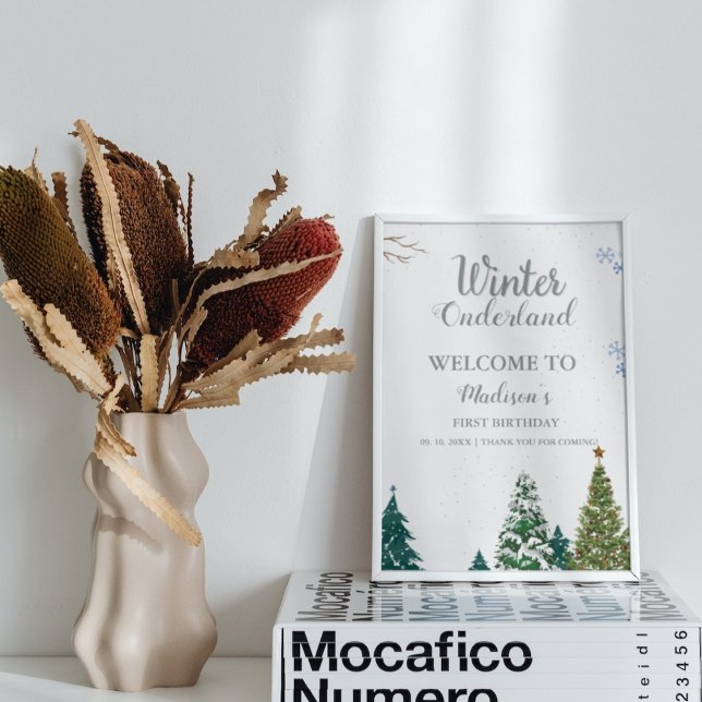 WInter Onderland CHristmas VälkomstFödelsedagsfest Poster (Skapare uppladdad)