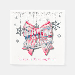 Winter Onderland Girl 1:a. Födelsedagsfest Pappersservett