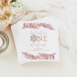 Winter OnderLand Gräs 1:a födelsedag Pappersservett