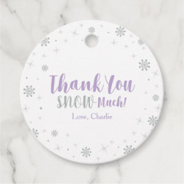 Winter onderland, Silver & Lila Girl Girl Birthday Gåvor Etiketter
