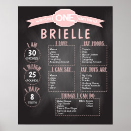 Winter ONEderland 16x20-mall 1:a födelsedag Poster