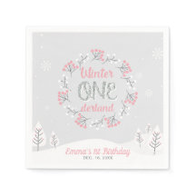 Winter Onederland 1:a födeldagen Party Pappersserv