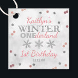 Winter ONEderland 1:a födelsedag Gåvor Etiketter<br><div class="desc">Fira i stil med den här söta och mycket trendig födelsedagsfesten föredrar taggar. Den här utformningen är enkel att anpassa med din speciella händelsetext och dina gäster blir glada när de ser dessa fantastiska märkre. Matchande duschobjekt finns i samlingen.</div>