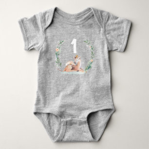 Winter Onederland 1:a födelsedag Hjort Shirt Rompe T Shirt