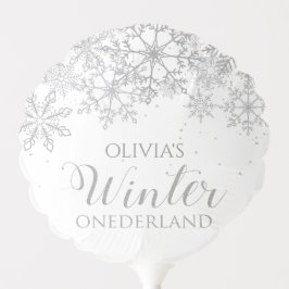 Winter ONEderland 1:a födelsedag Silver Snowflake