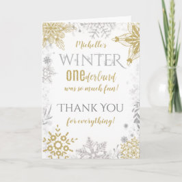 Winter Onederland 1:a födelsedag Tack