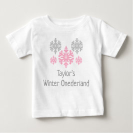 Winter Onederland 1:a födelsedagen Baby T-Shirt