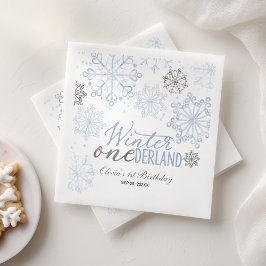 Winter Onederland 1st Birthday  Pappersservett