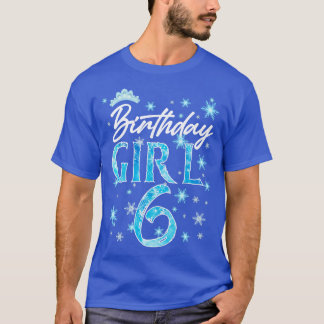 Winter Onederland 6e Birthday Girl Snowflake Bday T Shirt
