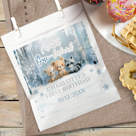 Winter Onederland Bear Blue First Birthday Party