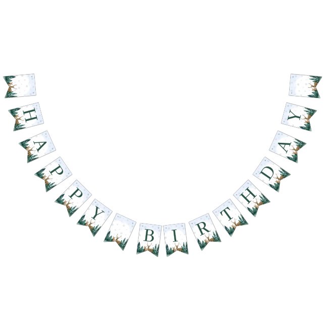 Winter ONEderland Birthday Banner Vimplar (Alla)