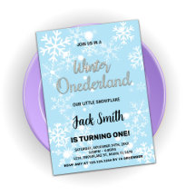 Winter Onederland Birthday Bjuder snöflingor
