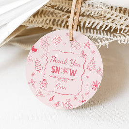 Winter Onederland Birthday Party Favor Tags Gåvor Etiketter