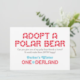 Winter ONEderland Birthday Polar Bear Favor Sign
