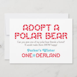 Winter ONEderland Birthday Polar Bear Favor Sign