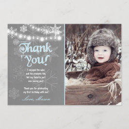 Winter ONEderland Birthday Tack för att du Card Bo Kort