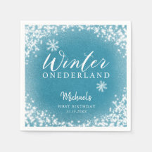 Winter Onederland Blue 1:a födeldagen Party