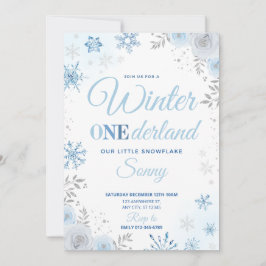 Winter ONEderland Blue Snowflake 1:a inbjudan
