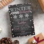Winter ONEderland Chalkboard 1:a födelsedag Inbjudningar<br><div class="desc">Fira i stil med trendiget vintern ONEderland 1 födelsedagsinbjudningar. Den här utformningen är enkel att anpassa med din speciella händelsetext och dina gäster blir glada när de tar emot dessa fantastiska inbjudningskort.</div>