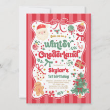 Winter Onederland Christmas Coquette Bow Birthday
