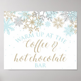 Winter Onederland Coffee & Hett Chocolate Pub Sign Poster