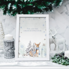 Winter ONEderland din text Poster