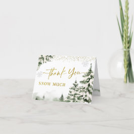 Winter Onederland Forest First Birthday Foltyde Tack Kort