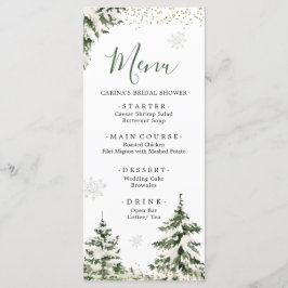 Winter Onederland Forest First Birthday Meny