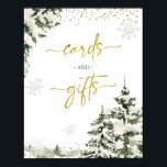 Winter Onederland Forest Födelsedagskort och prese Poster<br><div class="desc">Winter Onederland Forest Födelsedagskort och Gifts-skylt</div>
