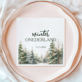 Winter Onederland Första födelsedag Pappersservett