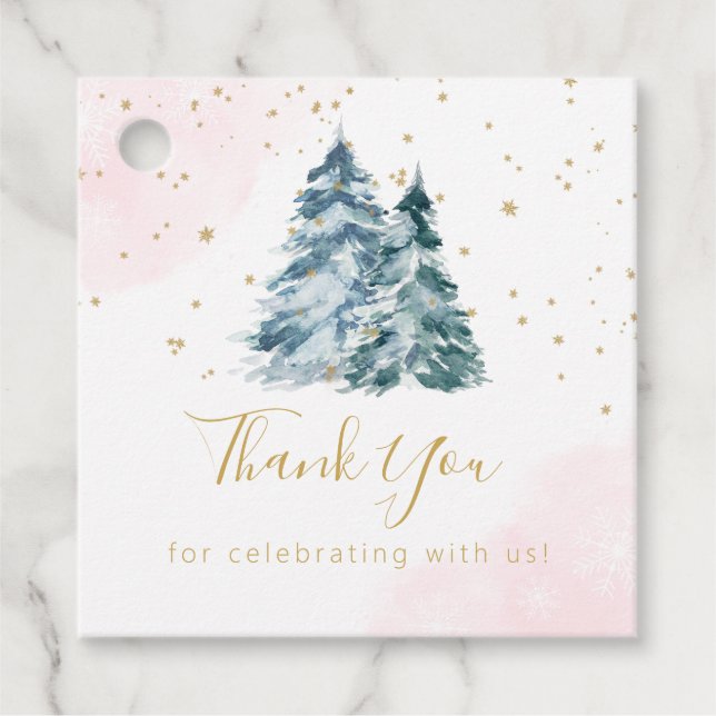 Winter Onederland Gåvor Etiketter (Framsida)