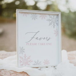 Winter Onederland Glitter Birthday Favors-signatur Poster