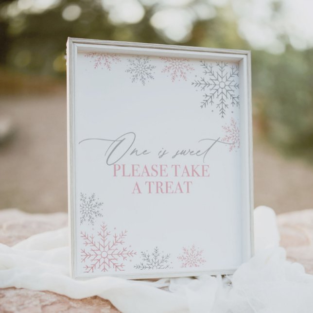 Winter Onederland Glitter One är Sweet Treat Sign Poster (Skapare uppladdad)