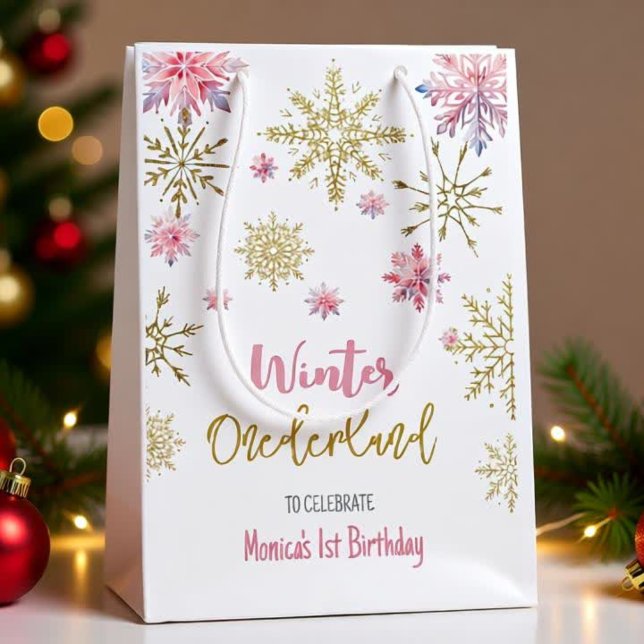 Winter onederland glitter snöflingor födelsedag (Skapare uppladdad)