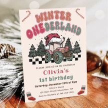 Winter ONEderland Lastbil jul 1:a födelsedag