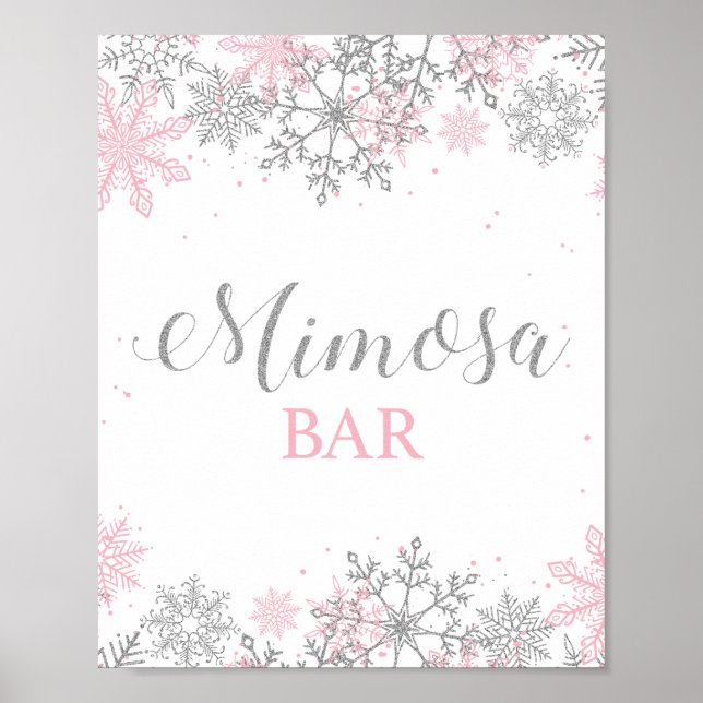 Winter Onederland Mimosa Pub Poster (Framsidan)