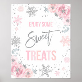 Winter ONEderland Party Decor Sweet Treats-tecken Poster