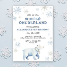 Winter Onederland Polar Bear 1:a födelsedag