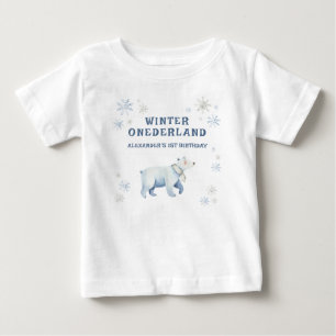 Winter Onederland Polar Bear 1:a födelsedag T Shirt