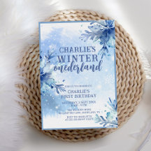 Winter Onederland Silver Snöflingor 1:a födelsedag