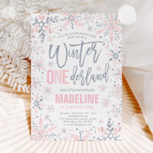 Winter ONEderland Silver Snowflake 1:a födelsedage
